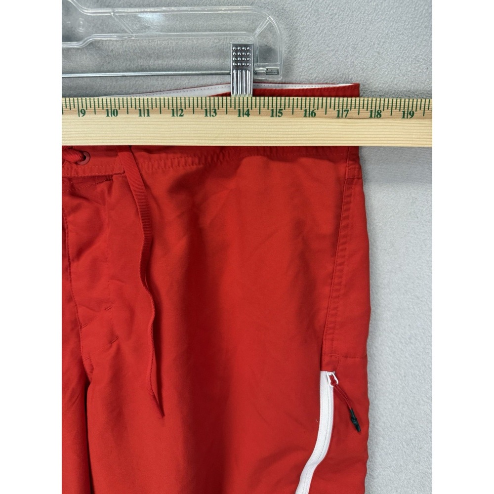 Under Armour Heatgear Men's Sz 36 Red Logo Zip Pockets Boardshorts Swim Trunks - Picture 3 of 8